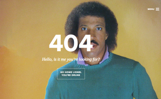 design sáng tạo cho trang 404